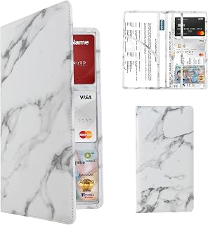 Car Registration and Insurance Holder Registration and Insurance Card Holder Car Essentials for Women(White)