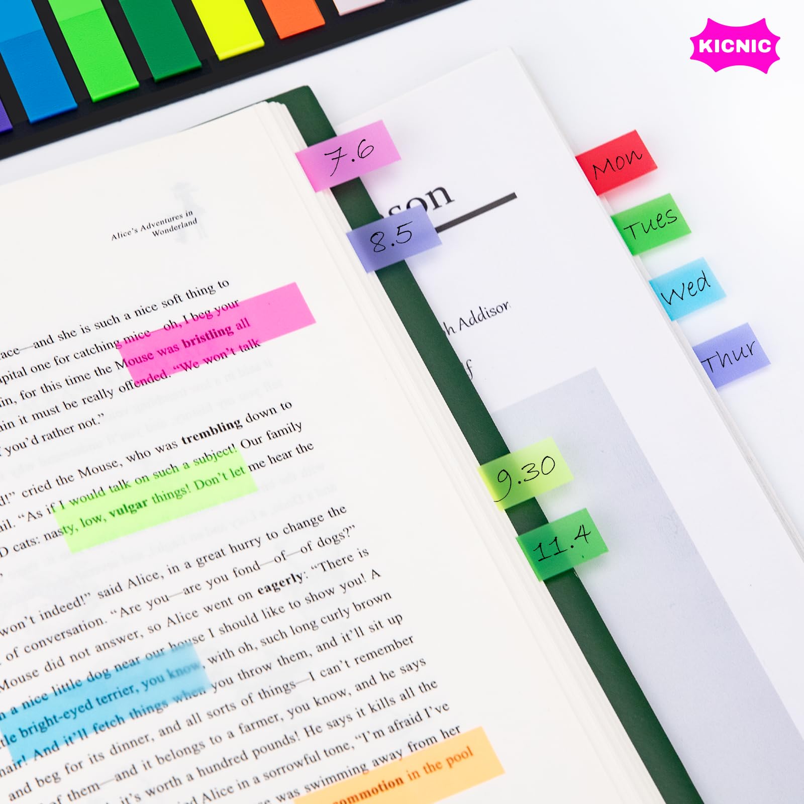 LICHENGTAI 200 vellen zelfklevende strips, zijmarkers, zelfklevende notities, tabs, page, markers, set zelfklevende notities, indextabs voor paginamarkering, sticky notes