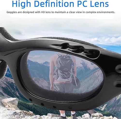 Miniatura 6 de 3 piezas de gafas de motocicleta, gafas de conducción, gafas de esquí para motocross, anti-UV, a prueba de polvo, resistente al viento, gafas ATV