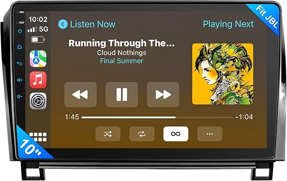 Car Radio for Toyota Tundra 2007-2013 Sequoia 2008-2012only fit JBL with Wireless CarPlay & Android Auto, 5GWiFi 10 Inch Toyota Tundra Stereo Head Unit with BluetoothGPS Navigation FM Radio