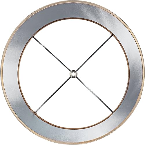 Miniatura 5 de Sydnee - Pantalla de lámpara de tambor mediana con borde plateado, parte superior de 14 pulgadas x 16 pulgadas inferior x 11 pulgadas de inclinación