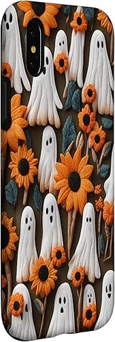 Miniatura 9 de Funda para iPhone 12 Pro Max con diseño floral y diseño de girasoles para Halloween