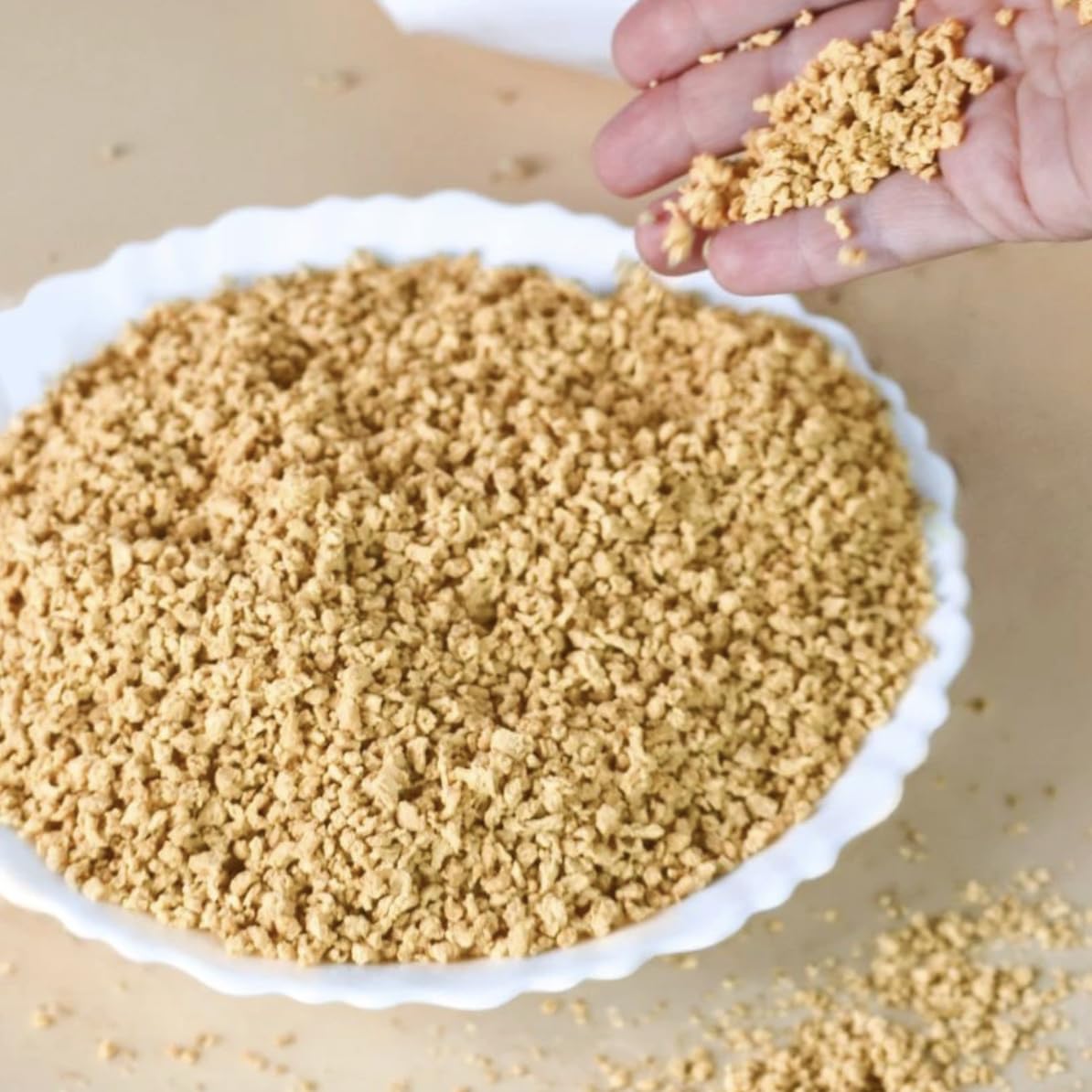 Texturiertes Sojaprotein Hack 5 kg – Hoher Gehalt an pflanzlichem Protein – Vegane Fleischalternative – Großes Sparformat – Ideal für vegetarische Küche & Sport – Hello Veggie