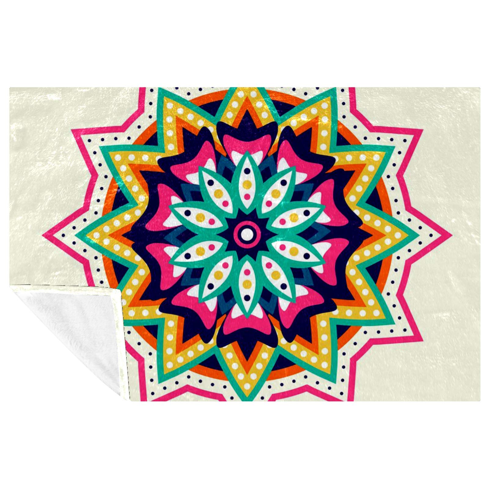 Couverture chaude pour lit et canapé anti-froid à imprimé floral chic