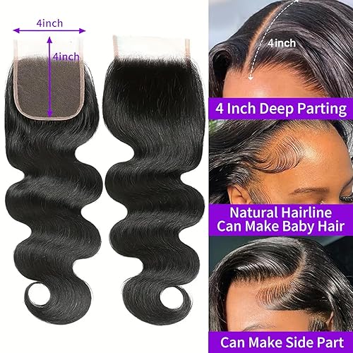 Vista 38 de Manojos de cabello humano ondulado de 18 pulgadas, paquetes de cabello humano ondulado 12A brasileño 100% sin procesar, cabello humano virgen húmedo