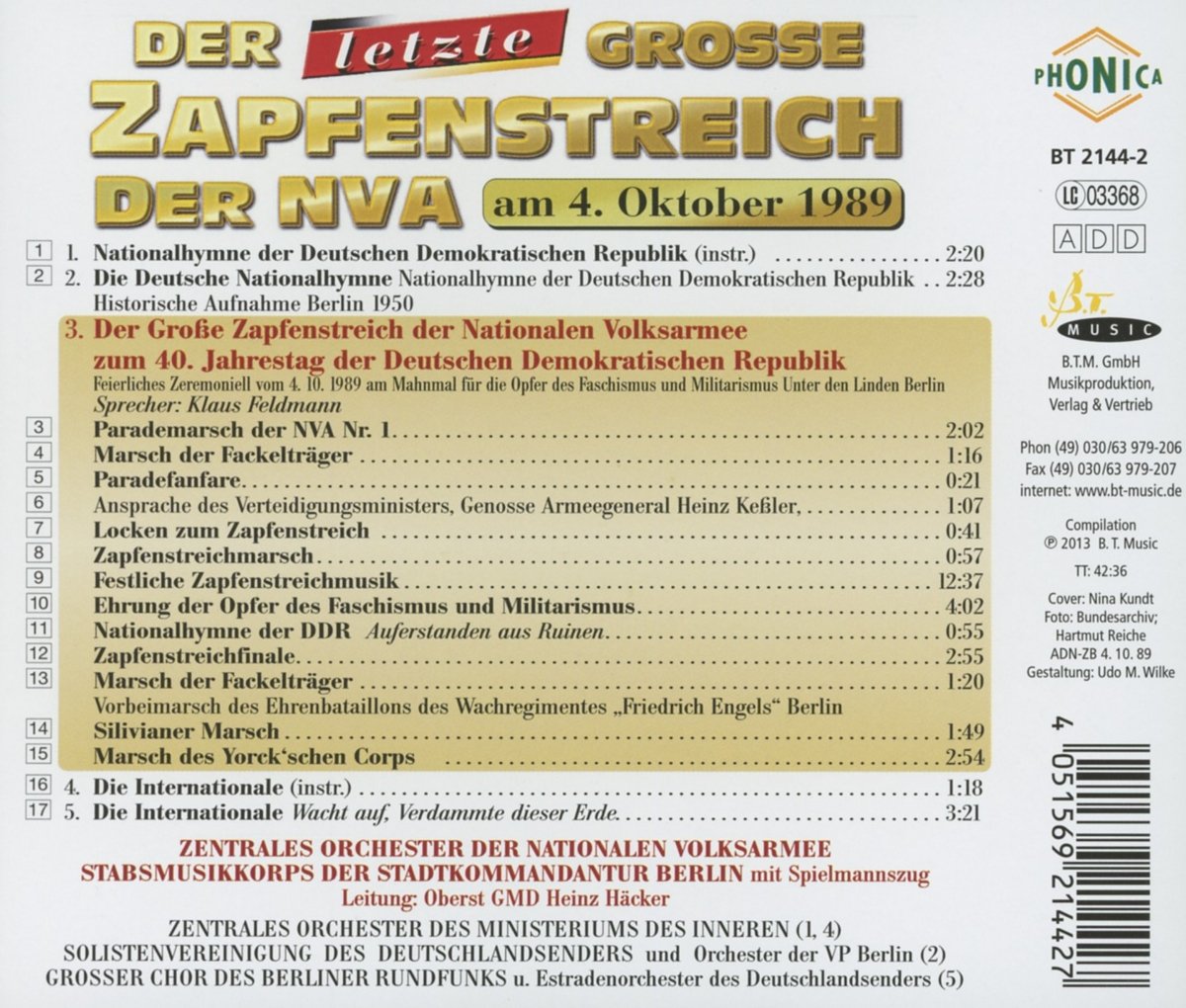 Der Große Zapfenstreich der Nva