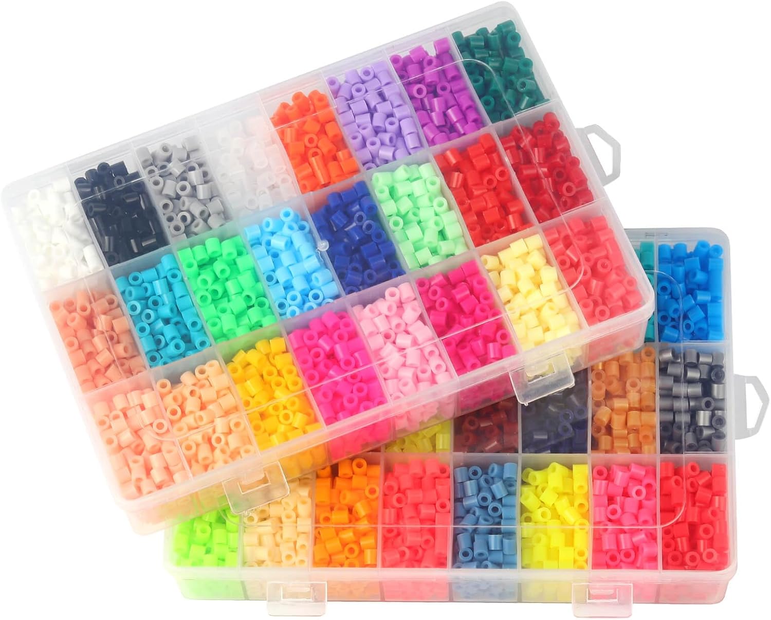 BANCHELLE Fuse Beads Refills 7600 PCS 5 mm Plastic Round Melt Beads 48 Colors Suitable for 5 mm Fuse Bead Board - Image 2