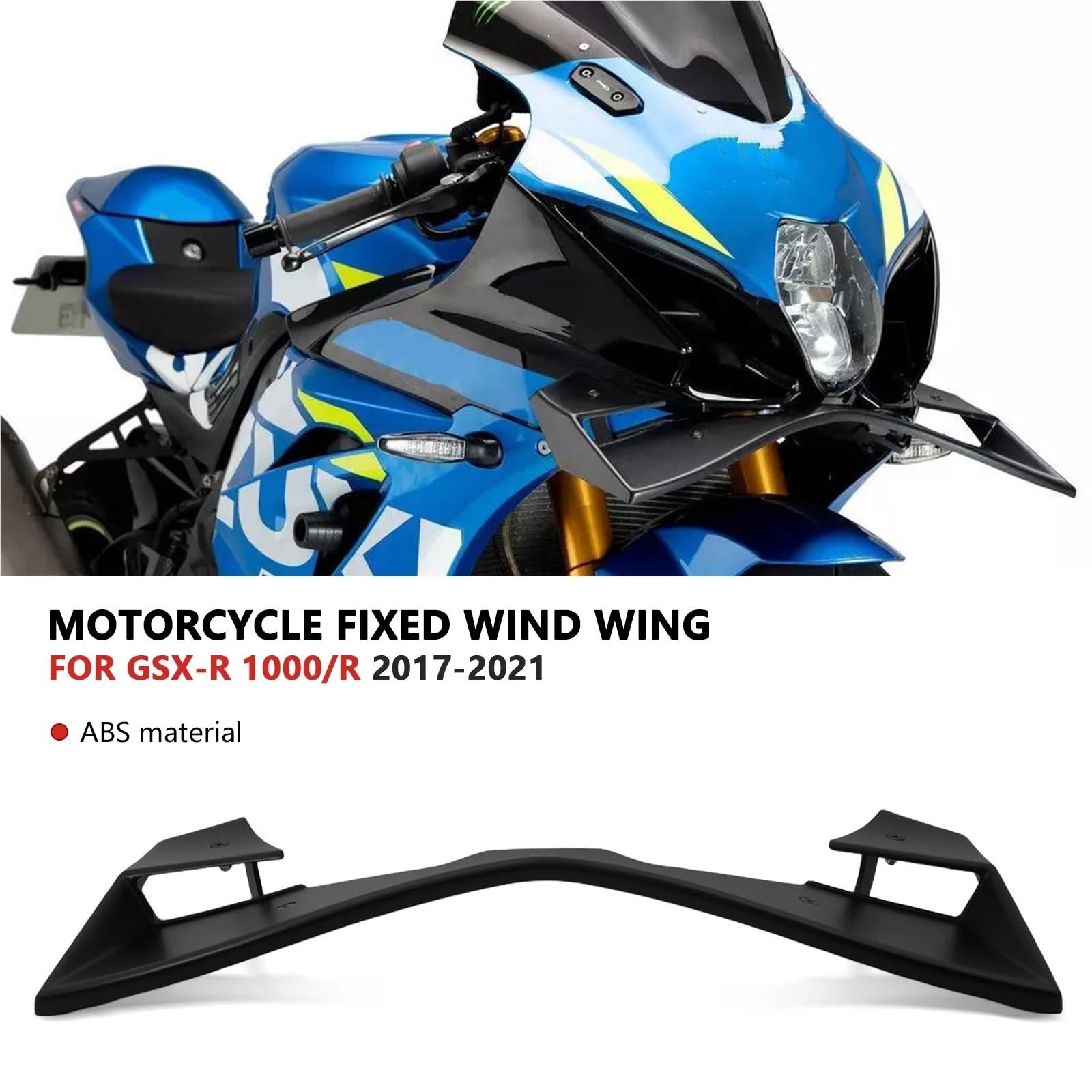 Front Bumper Splitter dachowy Pasuje do GSX-R 1000 GSX R1000R 2017-2021 Przednia owiewka Winglet Aerodynamiczny spojler skrzydłowy