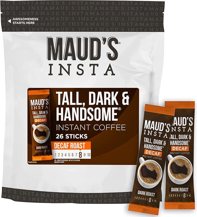 With much lower caffeine levels than regular coffee, this decaf option is ideal for those who are sensitive to caffeine or prefer to avoid it altogether. Maud's Instant Decaf Dark Roast Coffee provides a guilt-free way to unwind and indulge in a quality decaf experience.