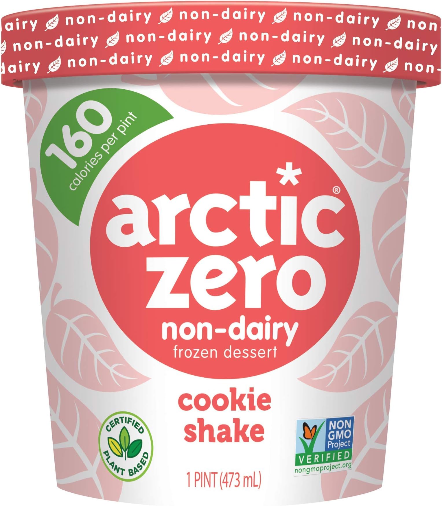 Arctic Zero, Non-Dairy Desserts, Cookie Shake, 16 oz (Frozen)