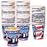 Smygoods Trump Design Disposable Paper Coffee Cups (12 OZ, 100 Count) For Hot Beverages, Tea, Espresso, Cocoa - To Go Drink Containers, Caf & Office