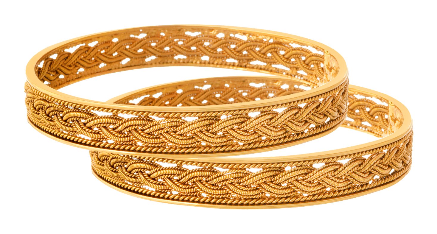JFL - Jewellery for Less Traditional Ethnic One Gm Gold Plated Braided Designer Bangles for Girls and Women (B078LVWSD4) Amazon Price History, Amazon Price Tracker