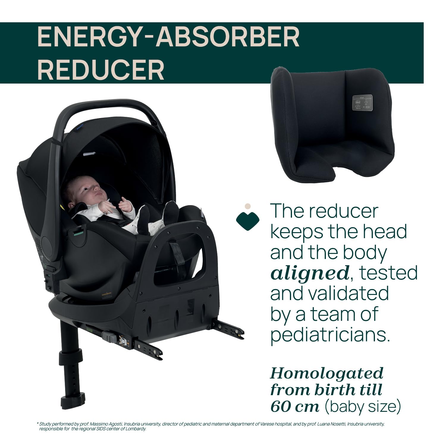 Siège Auto Chicco Kory Essential I-Size de 40 cm à 85 cm, Groupe 0+ pour nouveau-nés, homologué selon la norme ECE R129/03, Facile à installer, Rotation à 90°