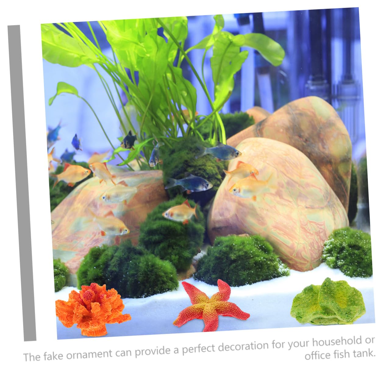 YARNOW 4 Ensembles Mini Fleur De Décoration Aquarium Résine Décor Aquarium Filtre Fausses Plantes Coralliennes Plante Artificielle Résistante À l'usure Broyé 5 Pièces * 4