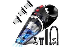 Potente aspiradora inalámbrica de mano con accesorios versátiles