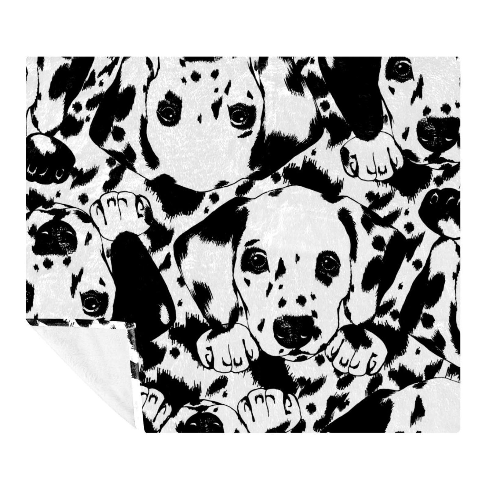 Couverture microfibre légère et chaude Plaid dalmatien doux pour canapé