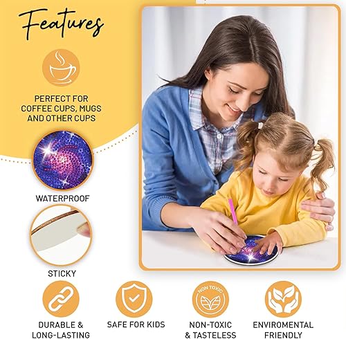 Miniatura 9 de 8 posavasos de pintura de diamantes  Posavasos de arte de diamante  Pintura de arte de diamante del tarot  Regalo perfecto para amantes del tarot,