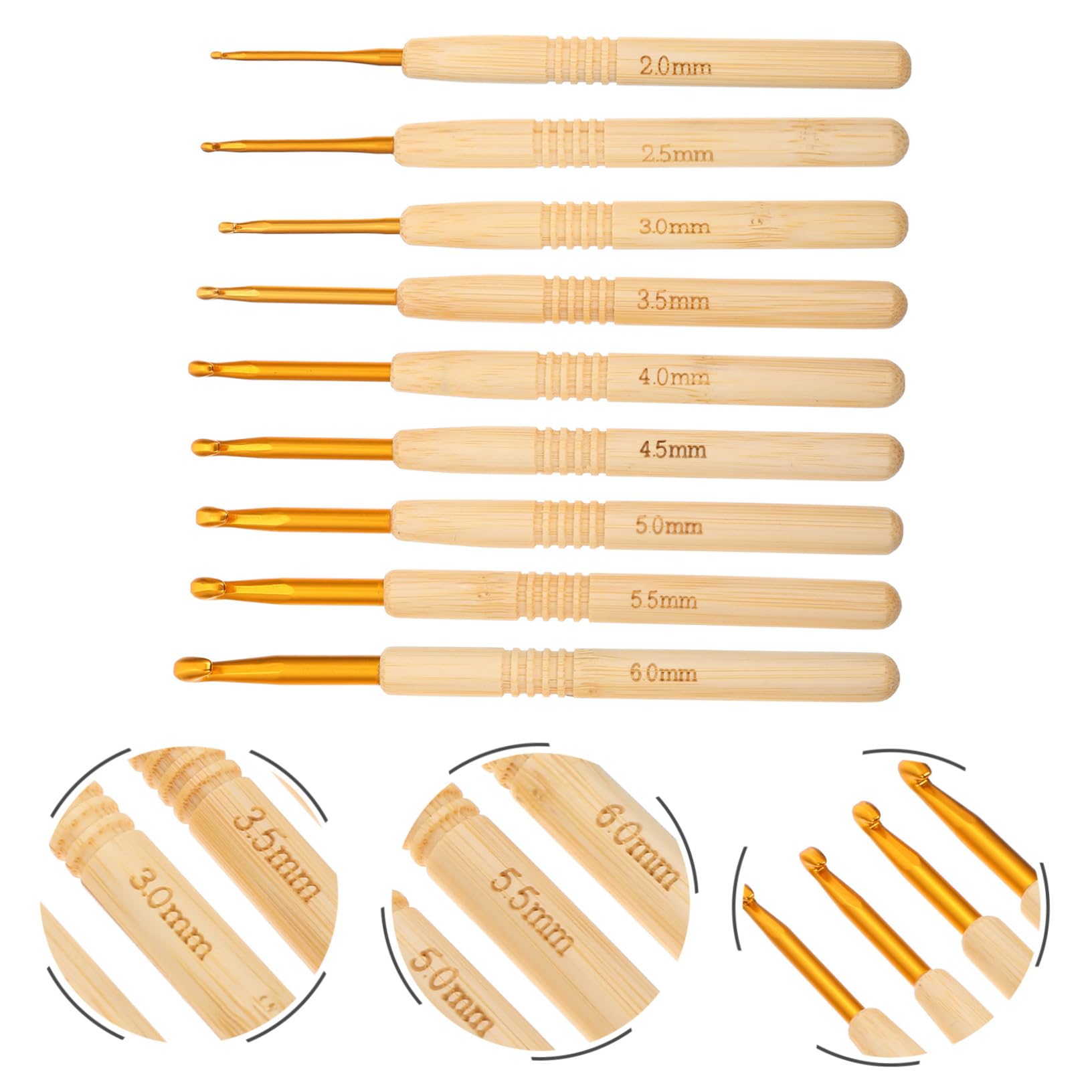 NUOBESTY 4 Set Uncinetto Maglioni Strenne Antiscivolo Anti-scivolo Tricotin Infila Anelli Antipasto Lampadina Aghi Kit Uncinetti Artigianali Ganci Per Maglieria Artigianali Lega 9 Pezzi * 4