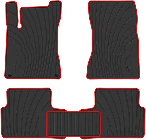 Alfombrillas de automóvil personalizadas para Mercedes Benz GLA 2020-2023GLA 2021-2023, clase AB 2020-2023, juego de goma negra y roja, protección disponible en Yaxa Colombia