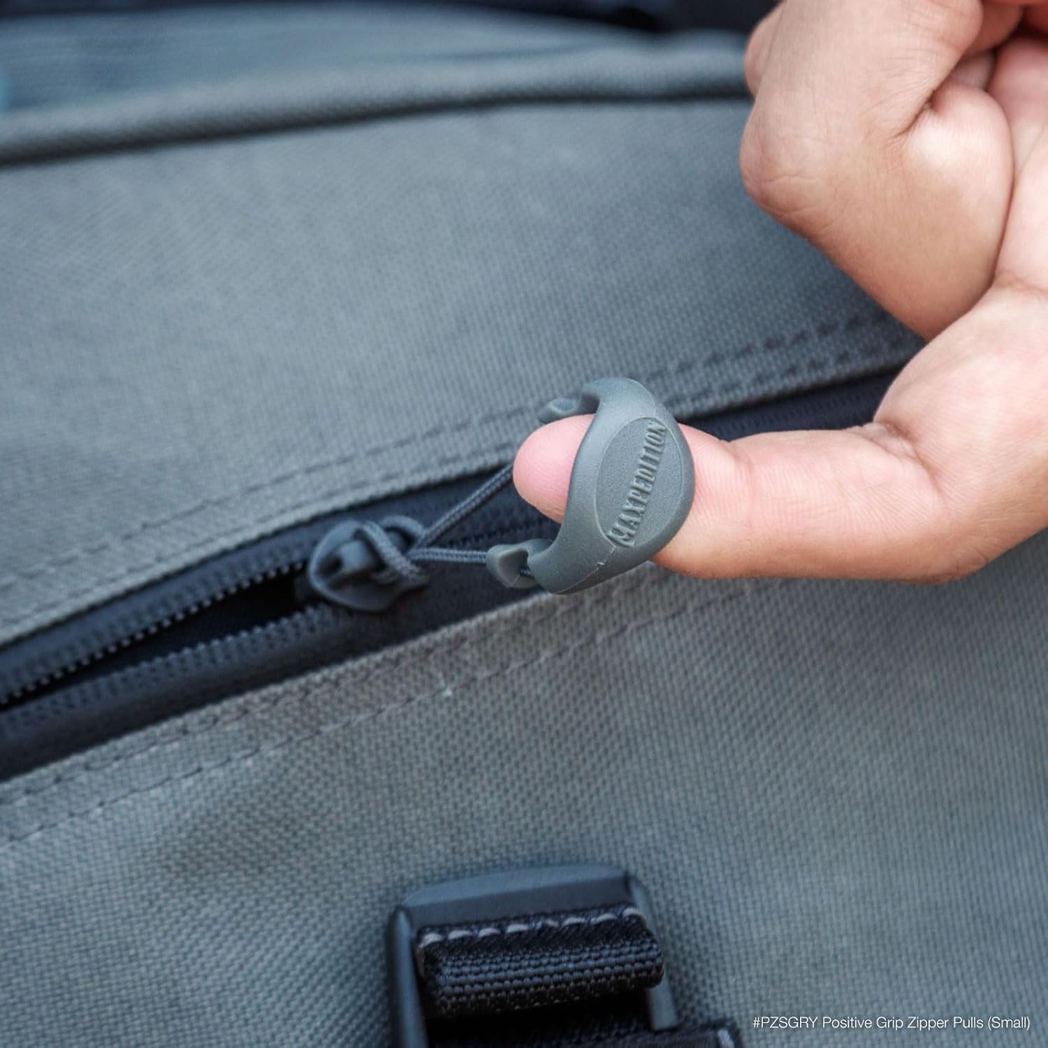 MAXPEDITION Positive Grip Zipper Pulls (Small, Gray) Pack of 6, Zipper Pull Replacement for Tactical Backpack, EDC Pouch, Bug Out Bag & Luggage, Sling Pull Tab, PZSGRY image 2
