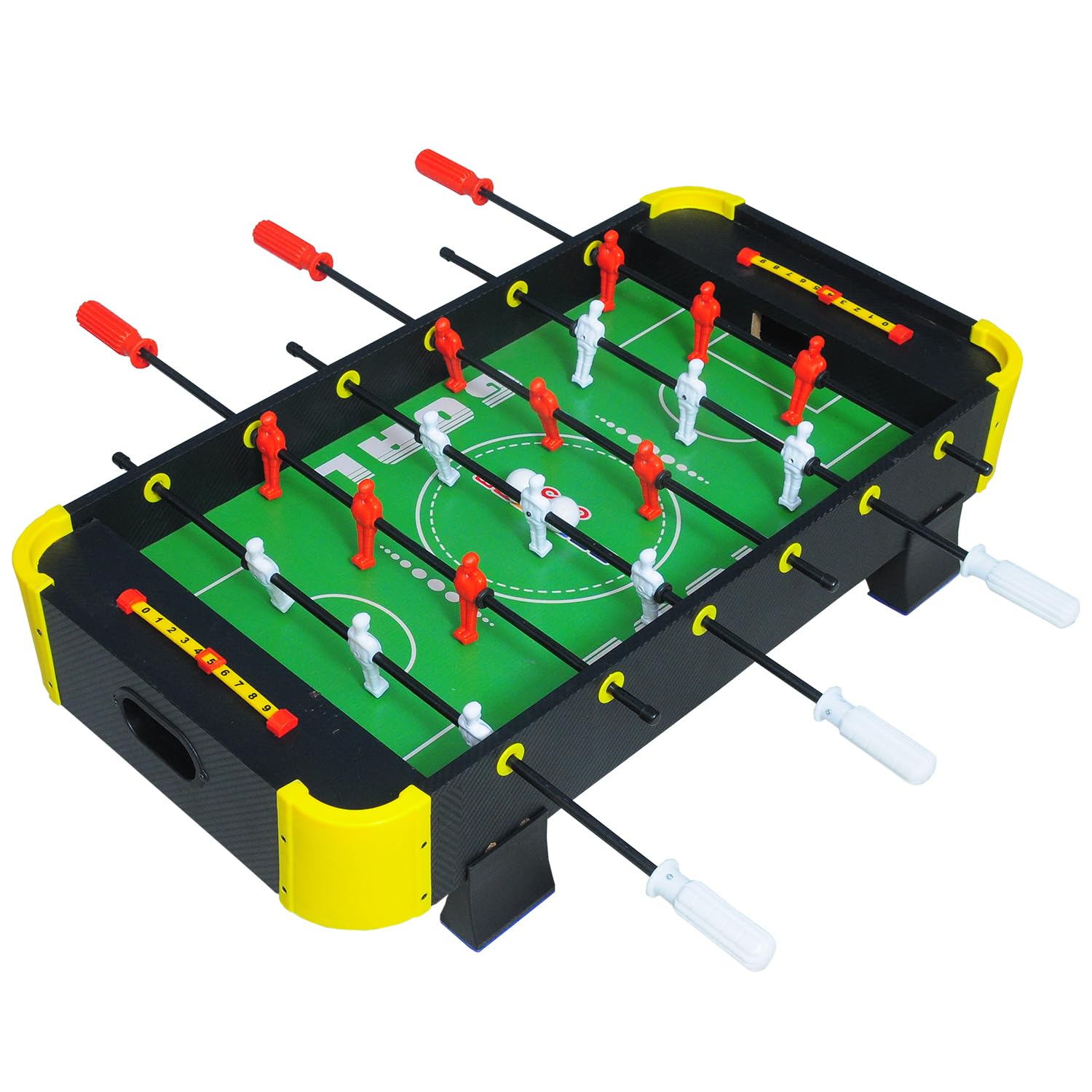 Wembley Foosball Football Table Soccer Game Board for Adults Kids Boys and Girls Indoor Sport with Medium Stand 6 Rows with 6 Handles,18 Players, 2 Ball – Wooden