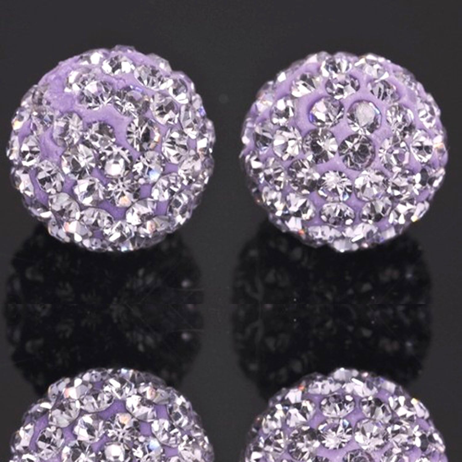 10MM Disco Balls Clay Beads Czech Crystal Shamballa Pave Premium Quality