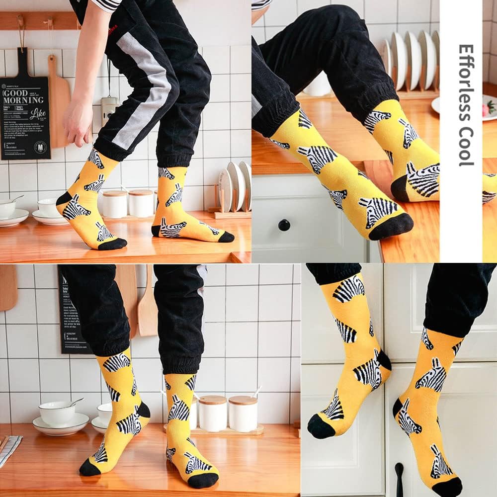 YEYSXSY 10 Pairs Comfortable Funny Socks for Men and Women Soft Breathable Novelty Ankle Socks for Daily Wear - Image 5