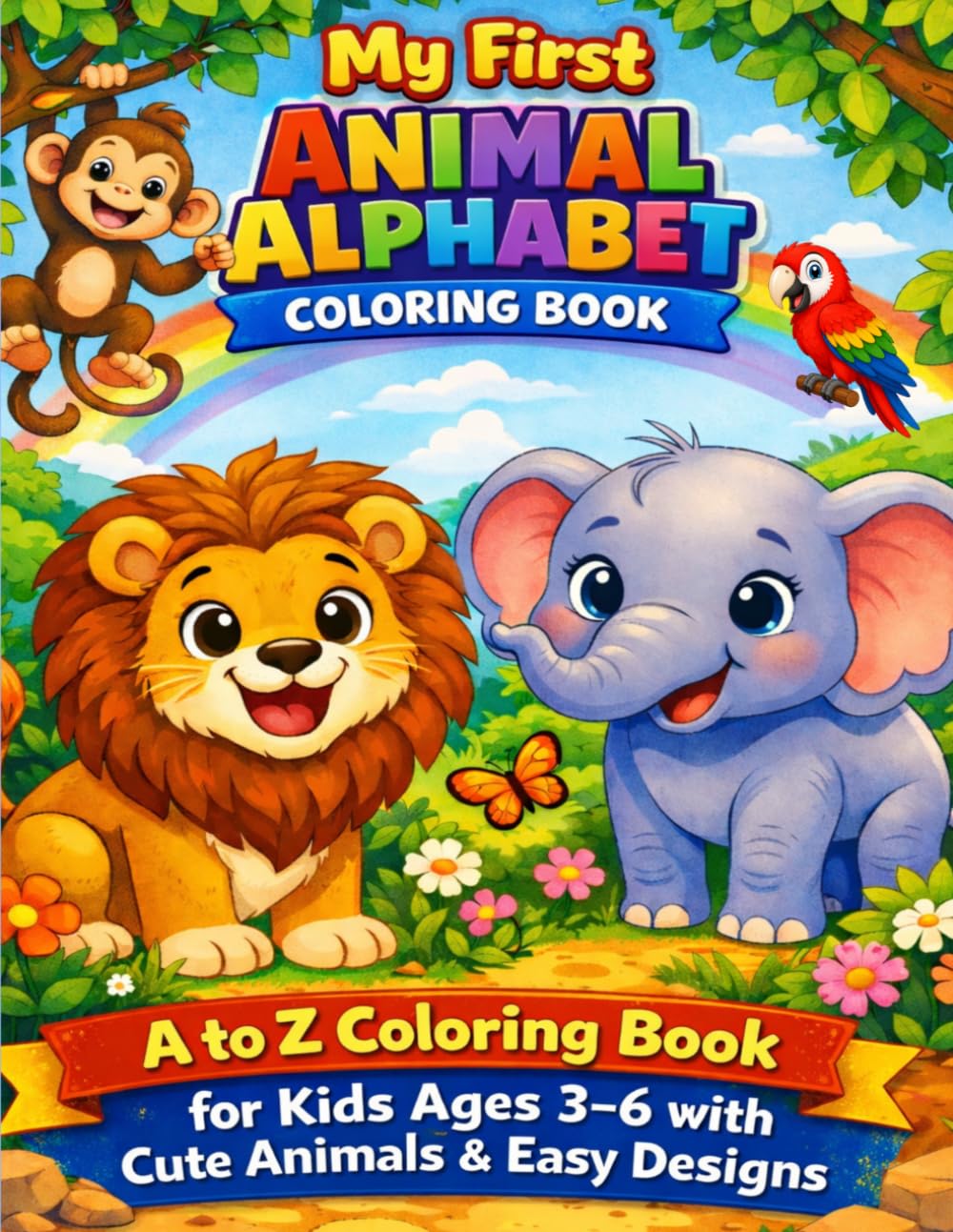 My First Animal Alphabet Coloring Book: A to Z Coloring Book for Kids