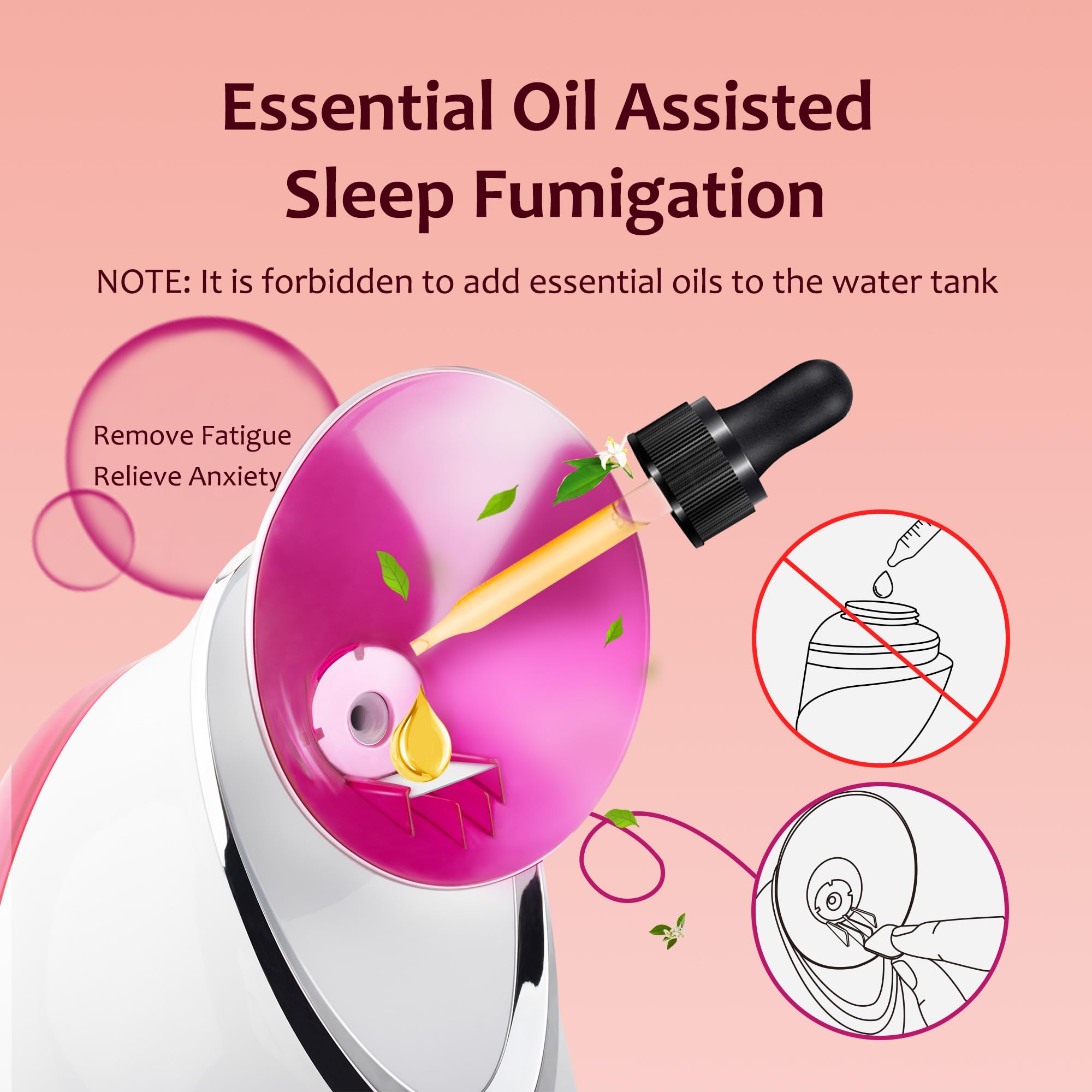 Vapeur Visage Vaporisateur EZBASICS Sauna Spa Facial Chaude Nano Ionique Visage Steamer Humidificateur Appareil Outils Nettoyage Pores 1 Pack + 5 Stainless Steel Skin Kit Rose