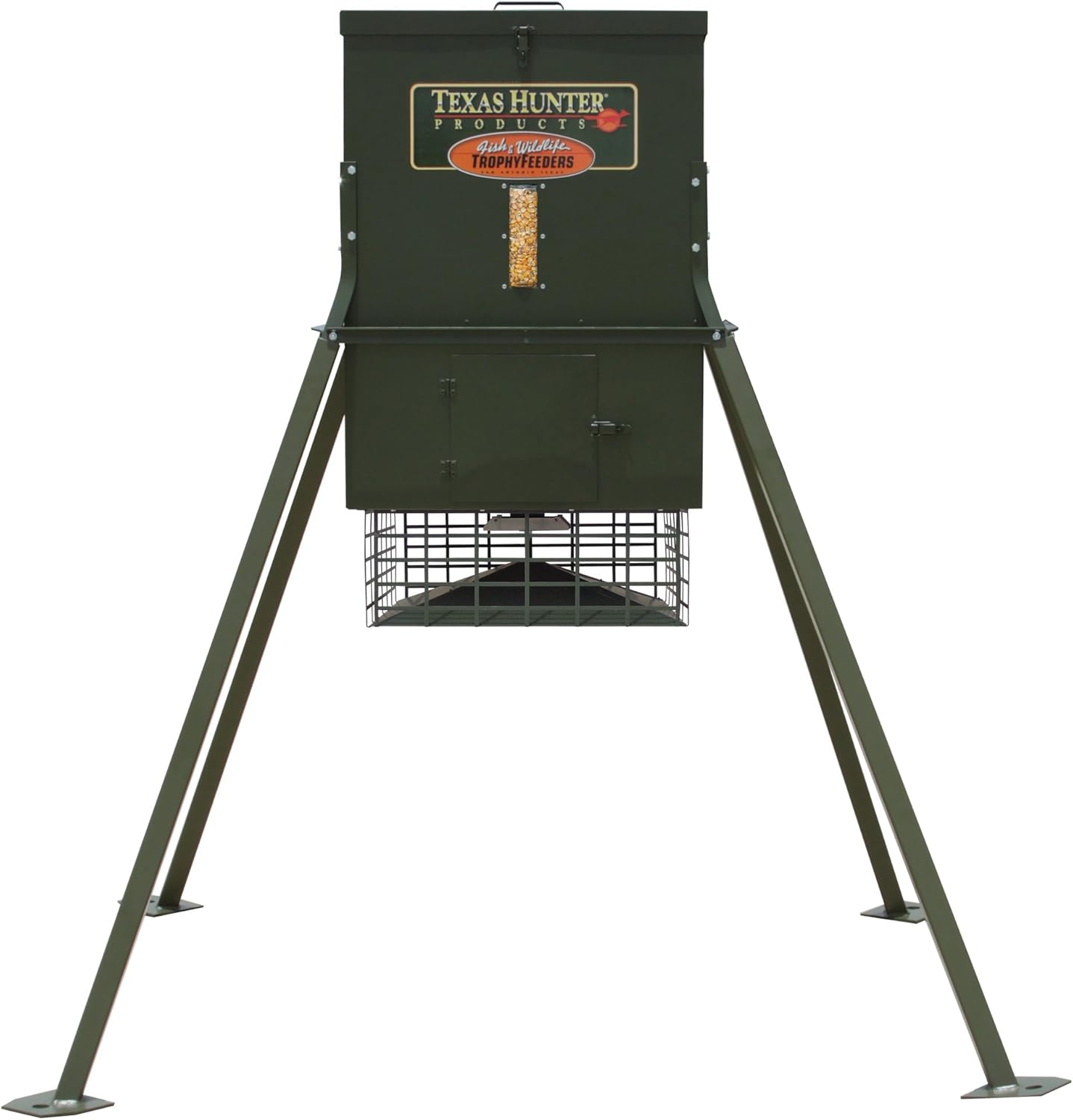 Texas Hunter Stand and Fill Wildlife & Deer Feeder w/ 4