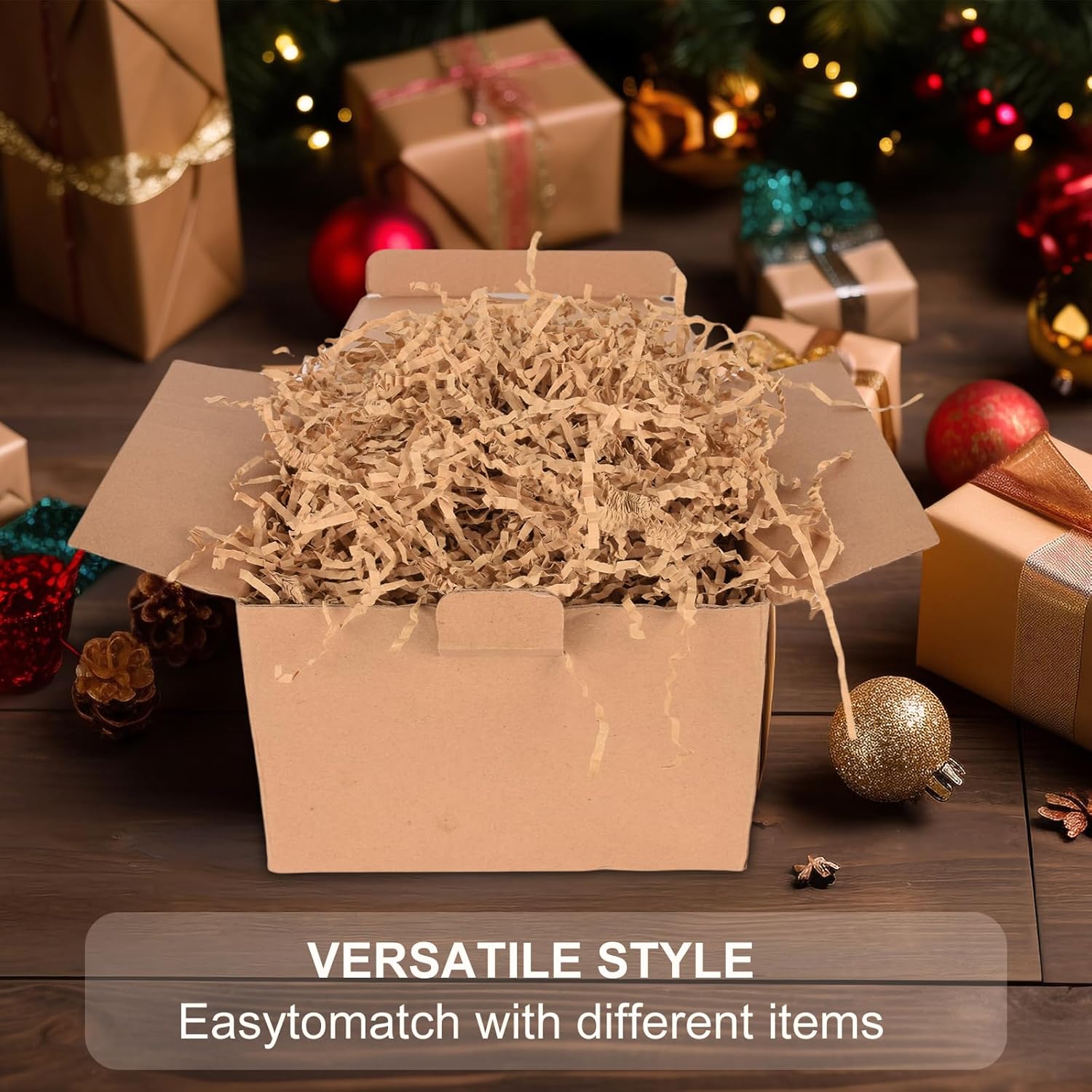 4.4lb Brown Crinkle Paper Filler–Shredded Paper for Gift Baskets,Basket filler,Shredded paper,Very Suitable for Gift Filling,Easter,Christmas,and Birthdays,It Adds a Sense of Refinement to Displays - Image 5