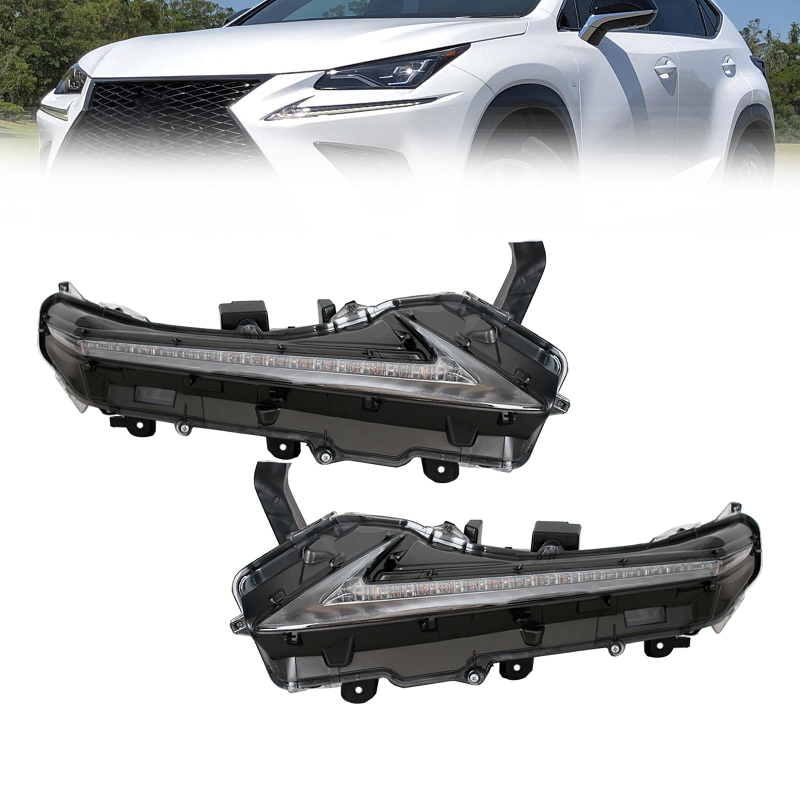 Światło do jazdy dziennej na zderzak przedni do Lexus F-Sport NX200t NX300 NX300h 2015-2021 8161078050 8162078050 lewy i prawy
