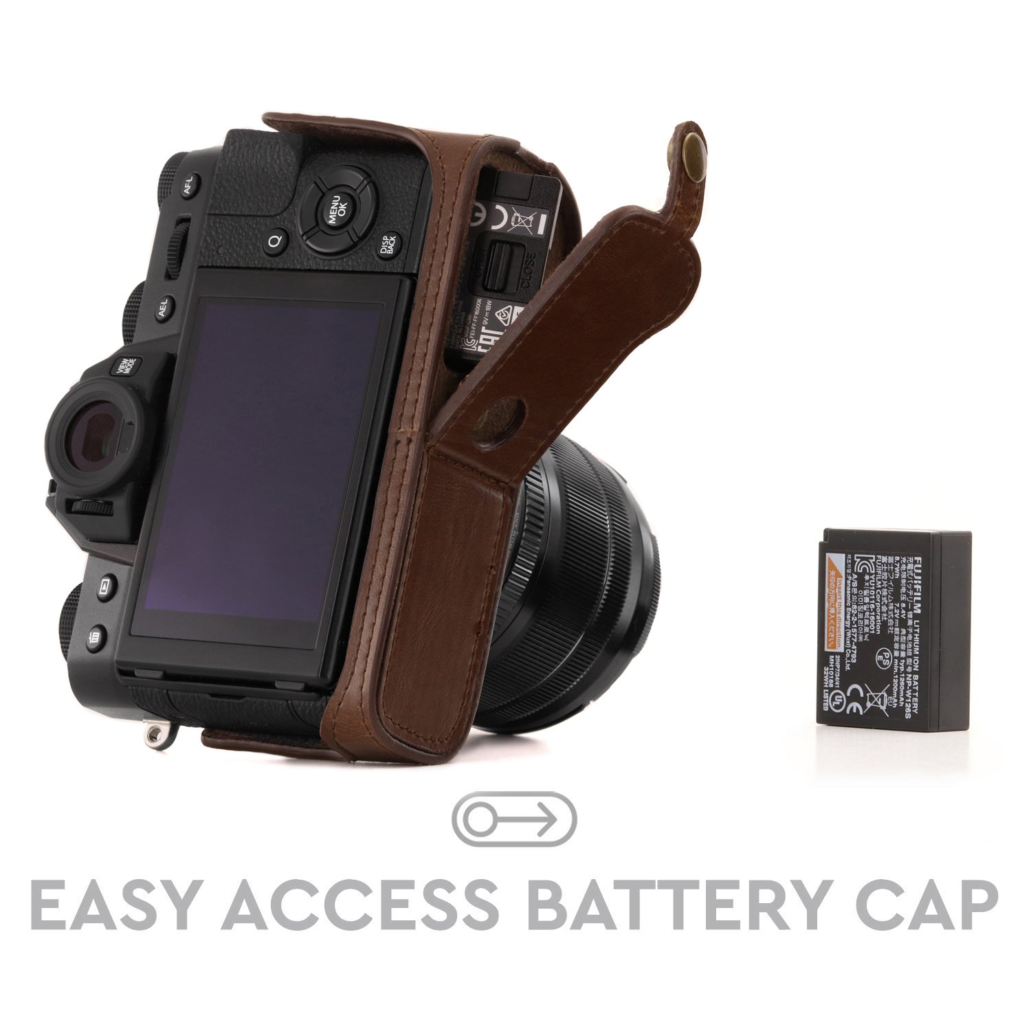 Amazon.com : MegaGear MG958 Ever Ready Leather Camera Half Case