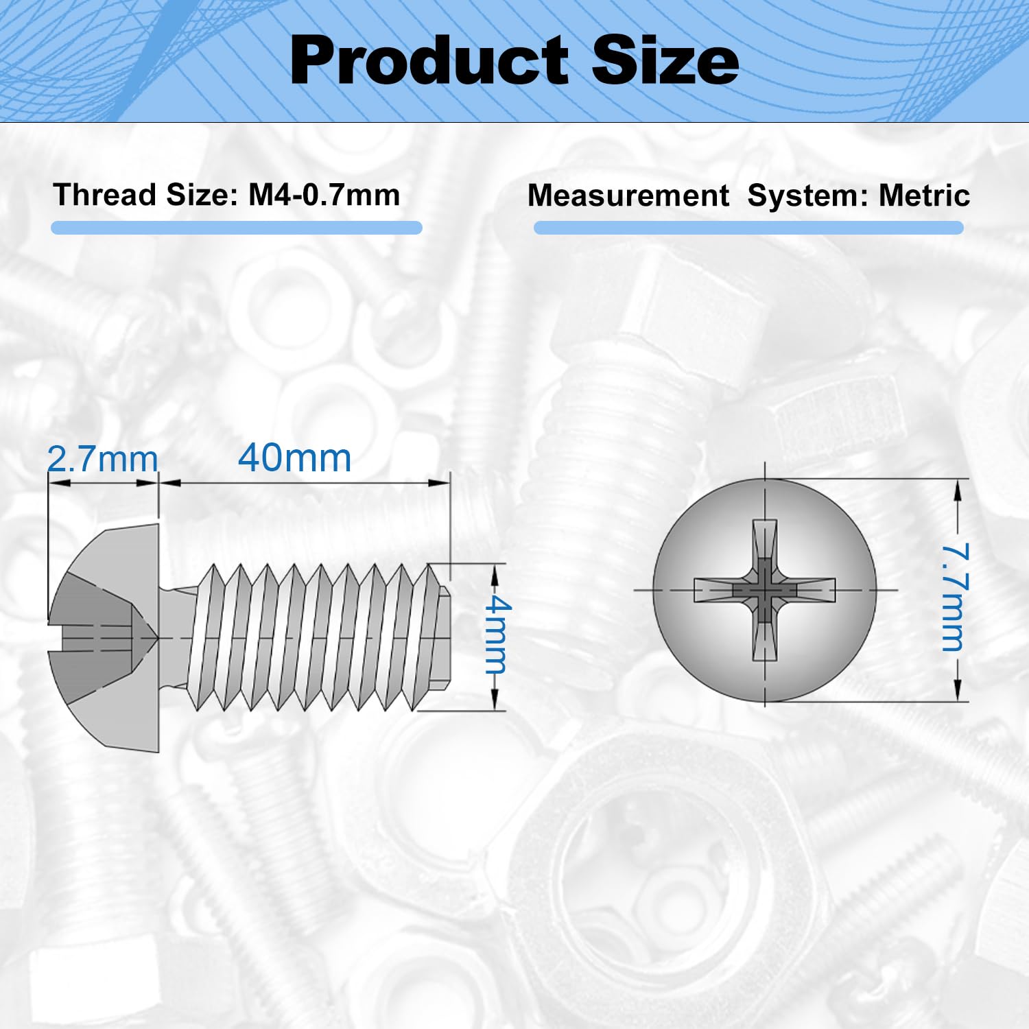 M4 Stainless Steel Machine Screws - 30 Pack -2