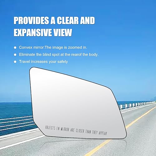 Miniatura 6 de Reemplazo de cristal de espejo con calefacción lateral derecho para GMC Acadia Saturn Outlook Chevrolet Traverse 2007-2016, vidrio de espejo convexo