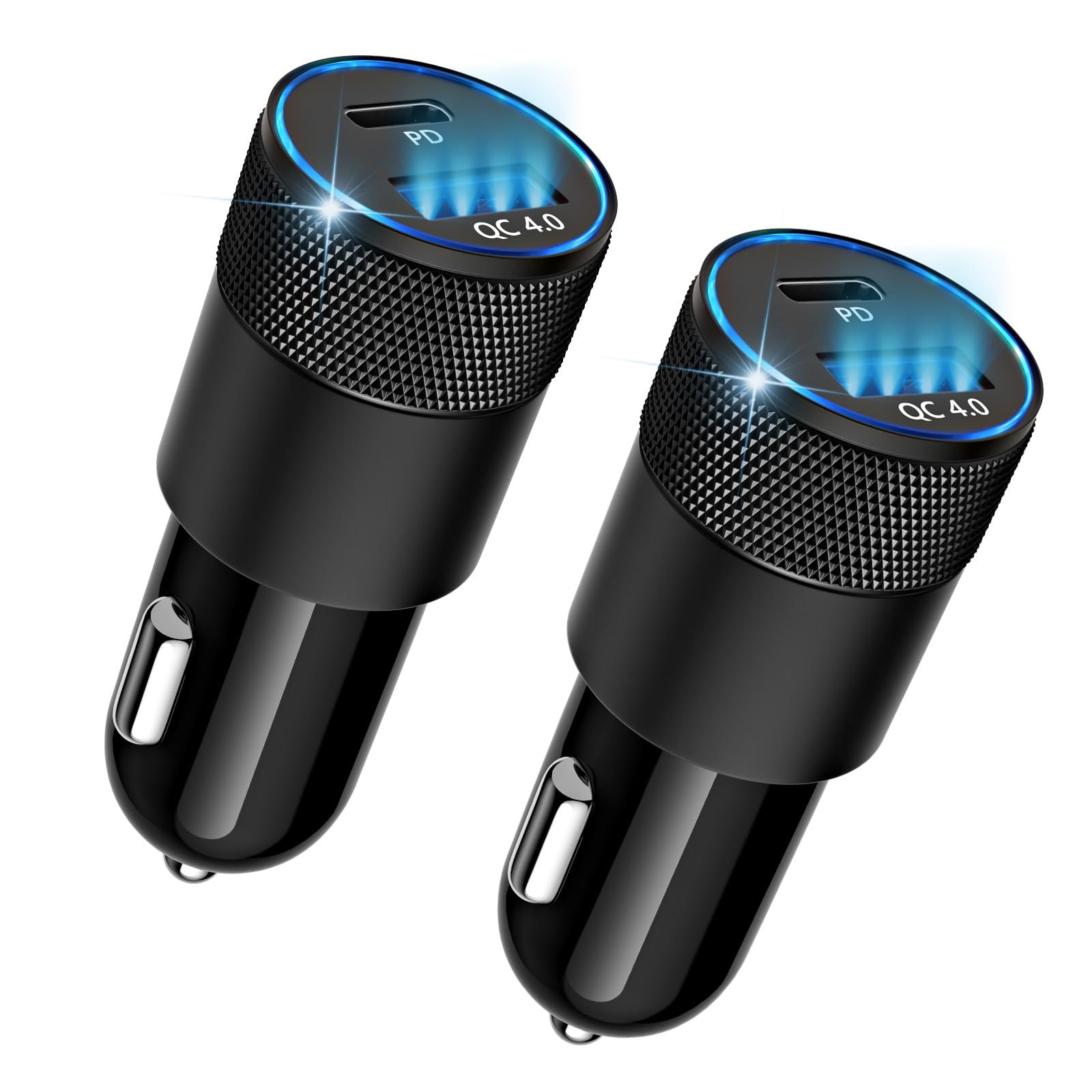 Car Charger, iPhone 15/16 Car Charger, 48W 2-Port Fast USB C Car Charger Cigarette Lighter Adapter, Car Accessories for iPhone 16/15/14/13/12 Series, Samsung Galaxy Series, iPad Pro, AirPods and More