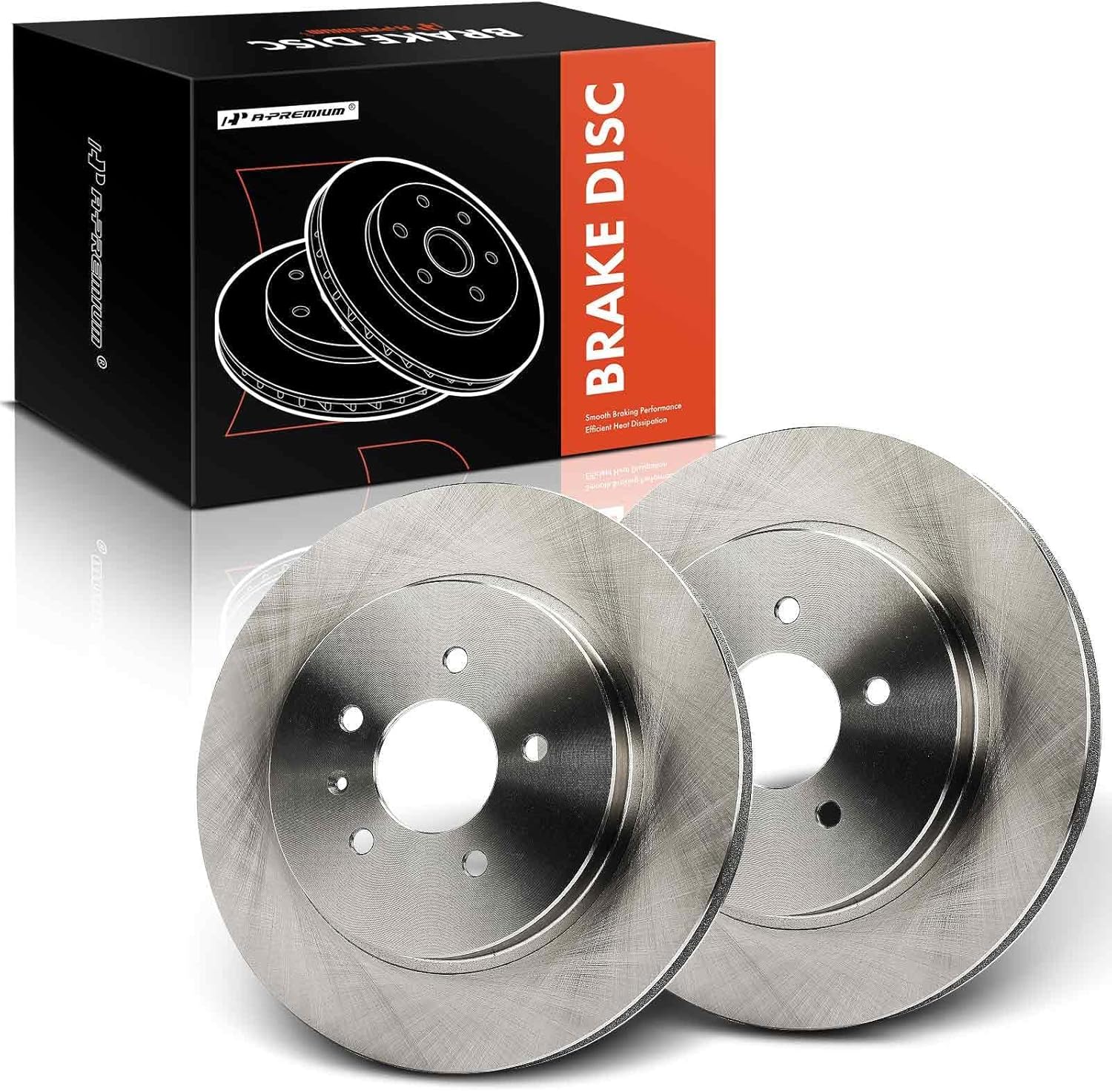 A-Premium 12.60 inch (320mm) Rear Vented Disc Brake Rotors Compatible with Select Cadillac Models - CTS 2006-2007, STS 2005-2011, 2-PC Set