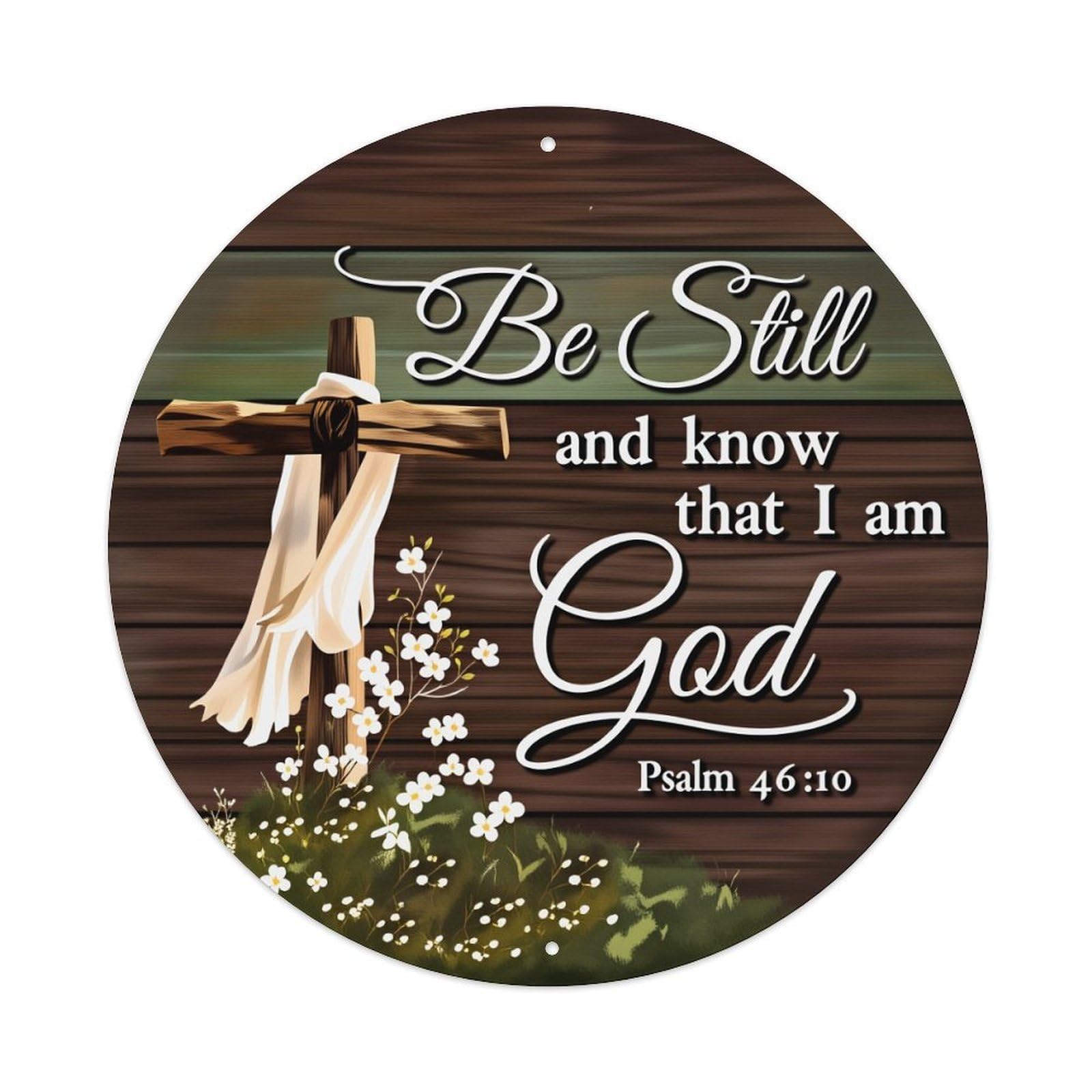 Rkundrne Vintage Be Still And Know That I Am God Metal Tin Sign Garden Bedroom Cafe Bar Man Cave Home Wall Decor Metal Poster 8X8 Inches
