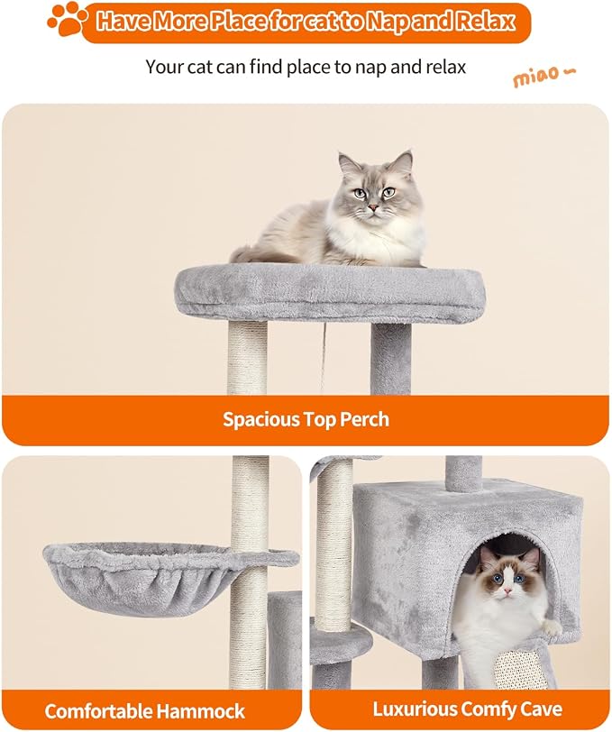 Árbol para Gatos FISH&NAP Gris 30x13x35 in miniatura 5