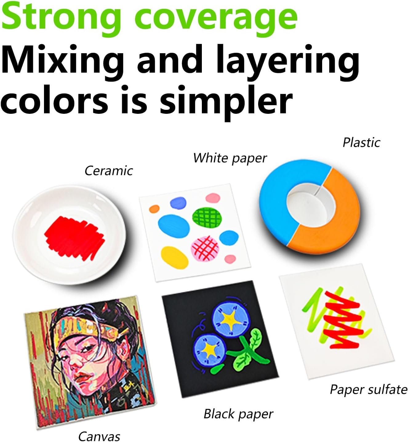 Guangna Acrylic Paint Markers,360 Colors with Direct-Liquid Ink Control System, Professional-Grade Paint Pen for Rock Painting, Canvas, Glass, Plastic, Fabric & Creative Crafts - Image 7