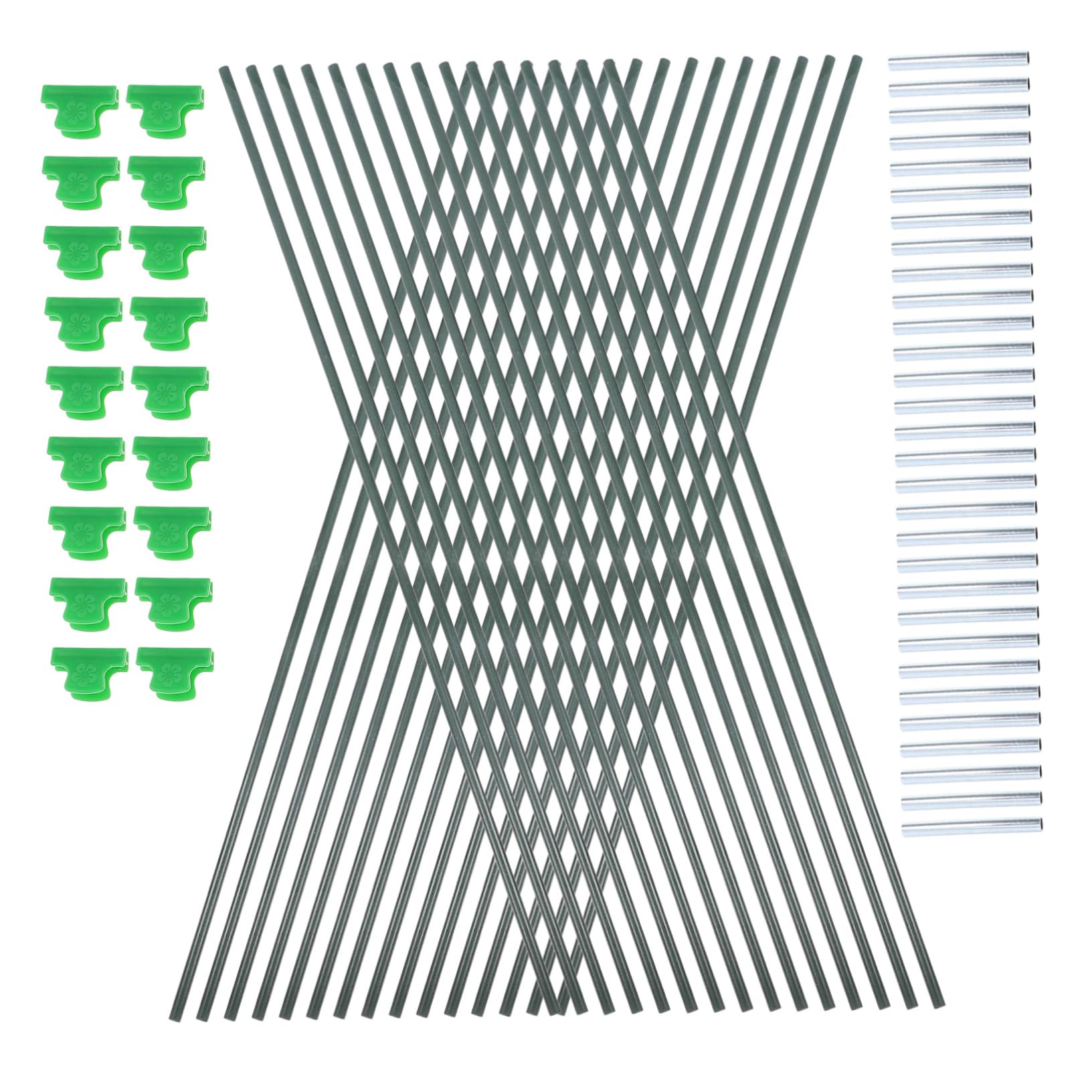 BESPORTBLE Kit D’arceaux de Jardin en Fibre Gainée de Plastique Vert