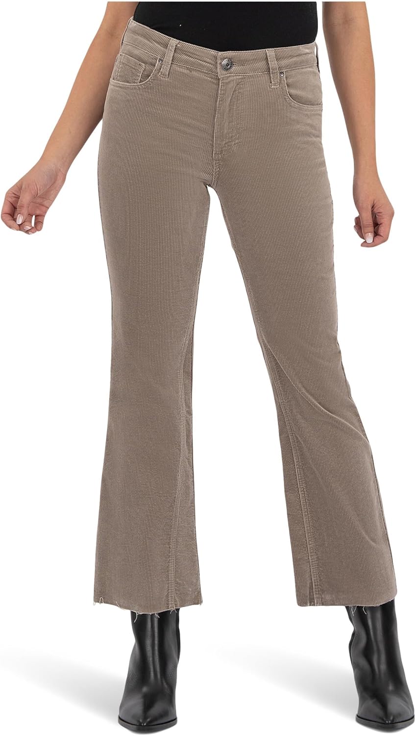 KUT from the Kloth Women's Kelsey Mid Rise Ankle Flare-Inset Leg