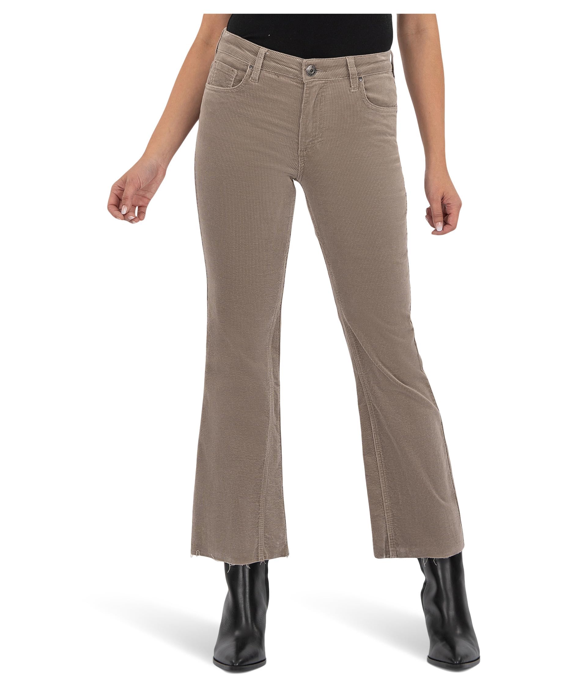 KUT from the Kloth Womens Kelsey Mid Rise Ankle Flare-Inset Leg