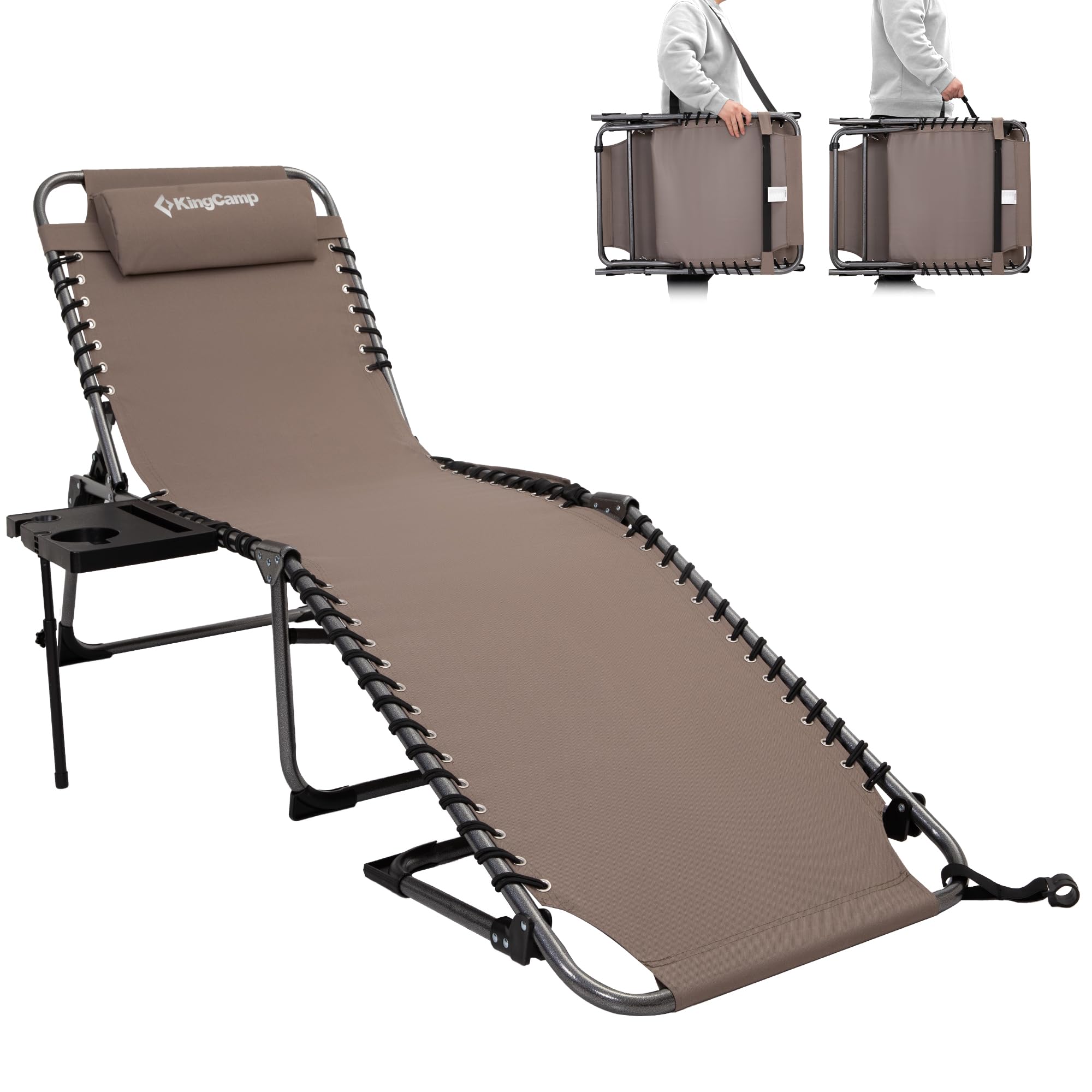 Brandina Da Campeggio KingCamp Extra Large - Letto Pieghevole Per Ospiti Con Tasca