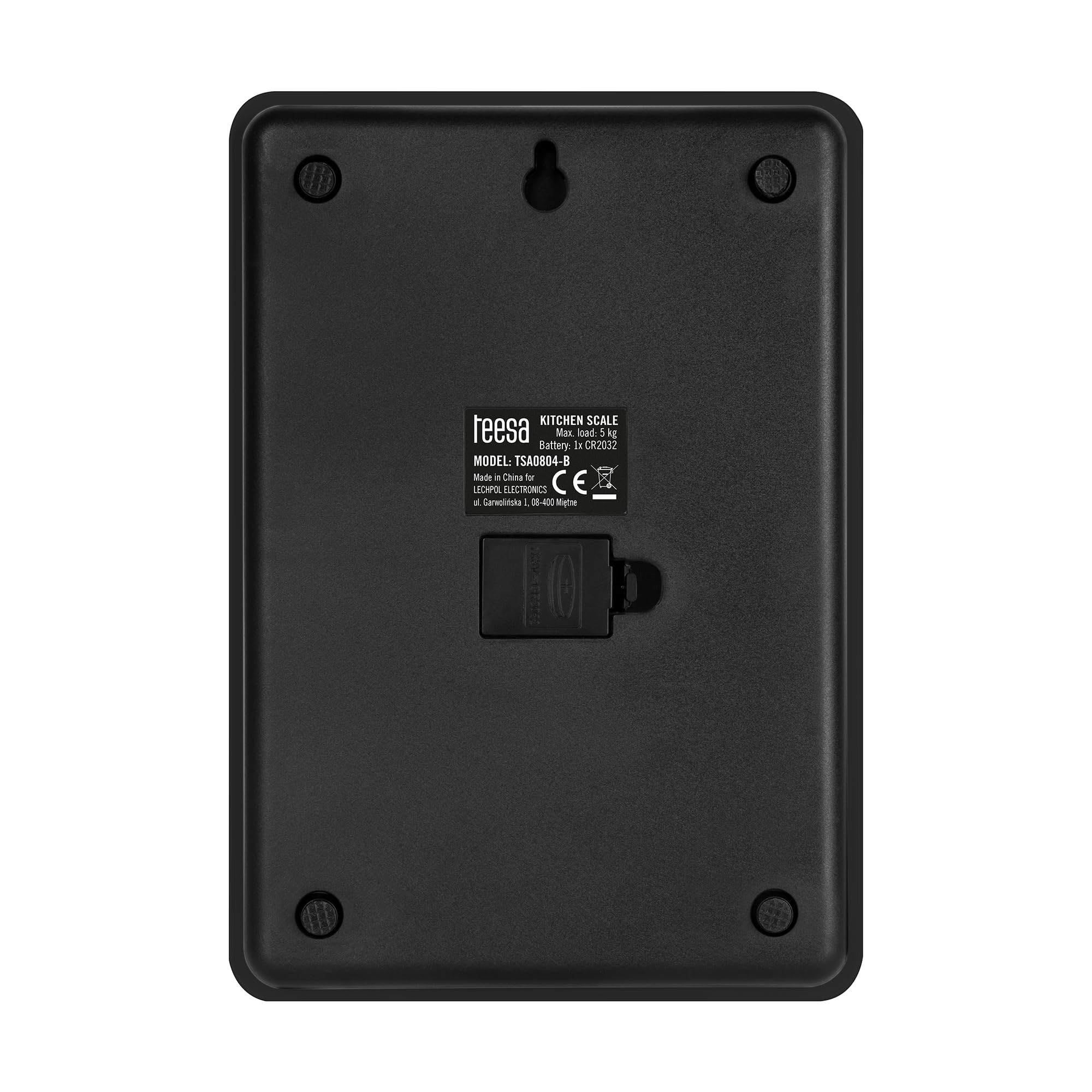 Teesa Waga Kuchenna Elektroniczna Szklana Domowa Tarowanie 5kg Czarna