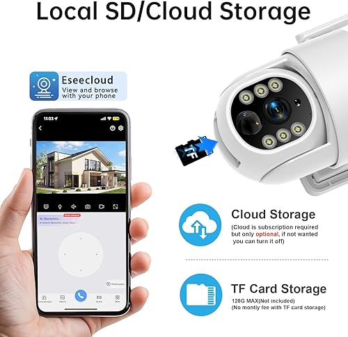 Miniatura 6 de Cámaras de seguridad solares inalámbricas para exteriores, cámara solar 5G inalámbrica para exteriores, cámaras WiFi sin cables alimentadas por