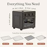 Our Place Wonder Oven, 6-in-1 Air Fryer & Toaster Oven, 2-Rack, 13 Qt, Non-toxic air fryer toaster oven combo; basket, wire rack, bake pan, crumb tray; toast, roast, bake, broil, reheat, steam — image 3