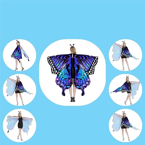 Miniatura 3 de Butterfly Wings Adult Costumes Fairy Wing Womens Shawl Colorful Butterfly Cape Nymph Pixie for Christmas Halloween Cosplay