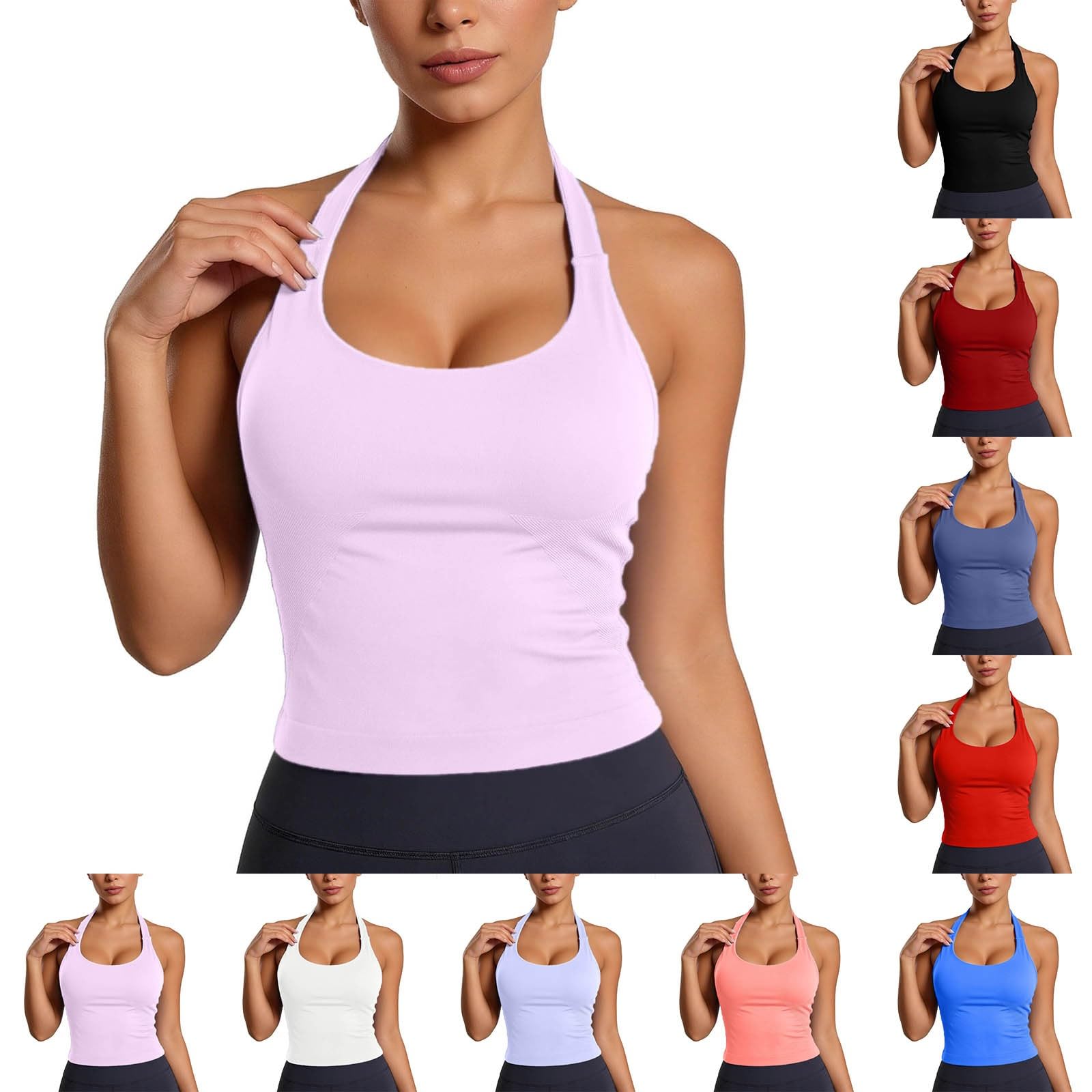Camiseta de tirantes para mujer, espalda descubierta, parte superior, espalda cruzada, camiseta deportiva, cuello en V, camiseta deportiva ligera, ajustada, básica, camiseta de tirantes