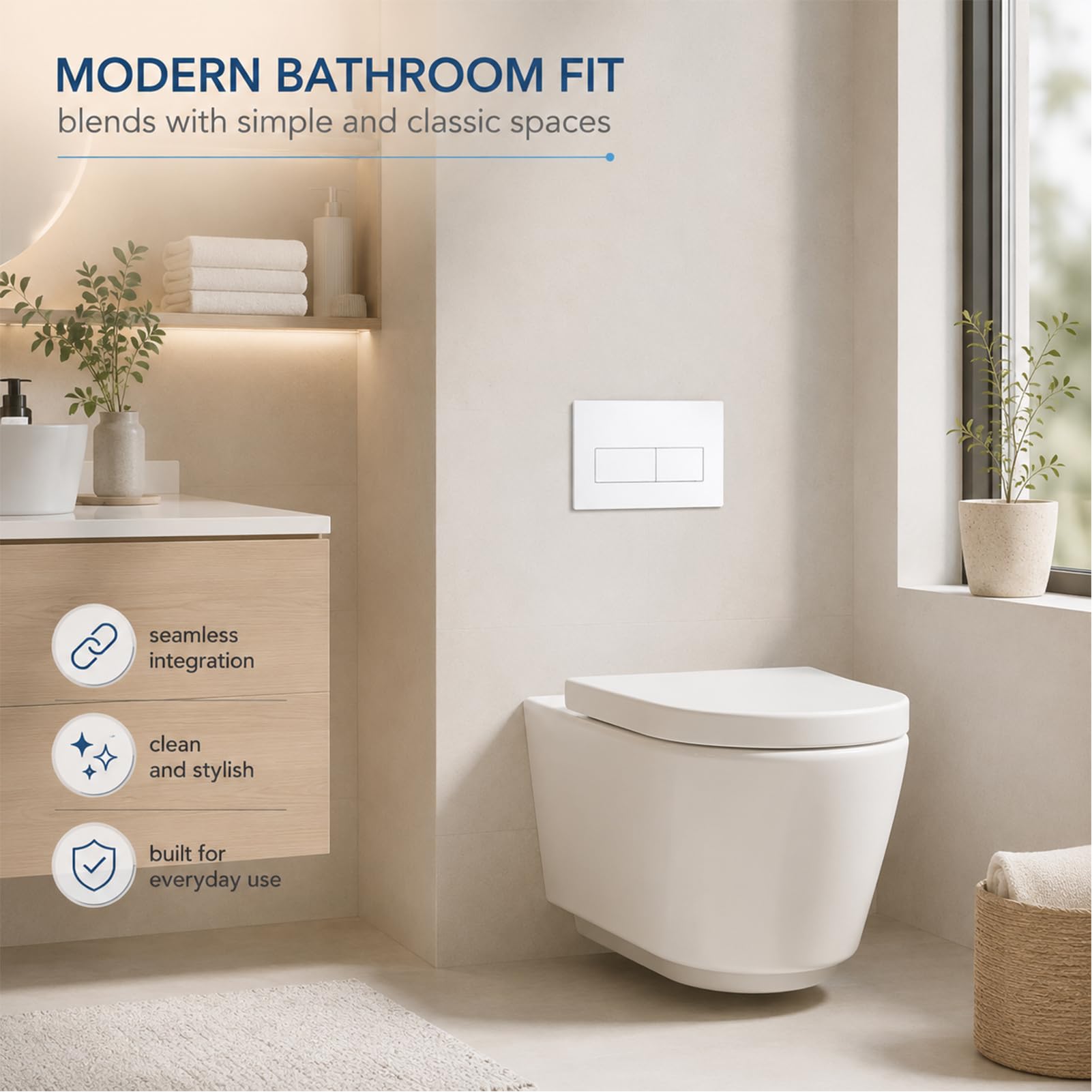 Wc Drückerplatte,Drückerplatte Wc Geberit,Kompatibel Mit Geberit Sigma Up300 & Up320 Serien Betätigungsplatten,Mit Spülhebel-Set Und Einbaurahmen